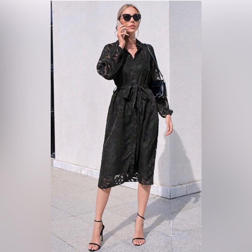 *YAS* Teala Black Coat Dress